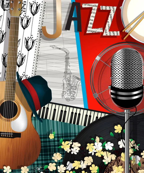 Jazz collage — Image vectorielle