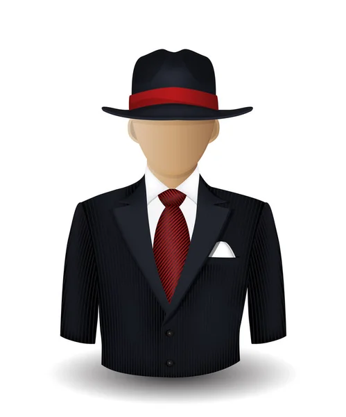 Avatar Mobster — Vetor de Stock