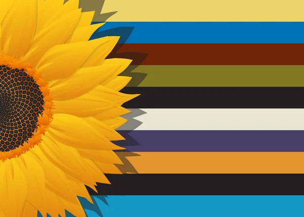 Scheda astratta girasole — Vettoriale Stock