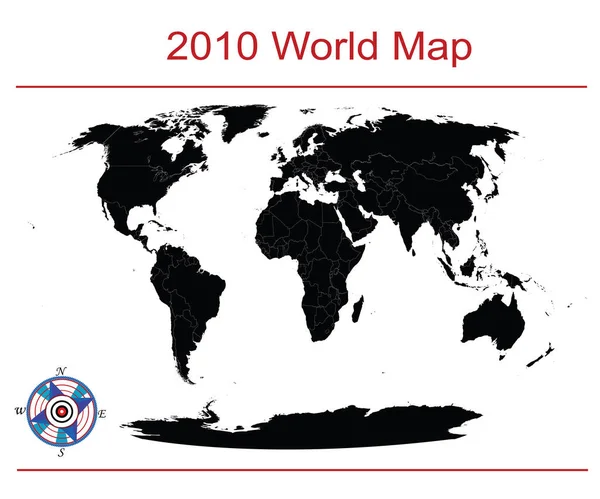 Mapa mundial editable — Vector de stock