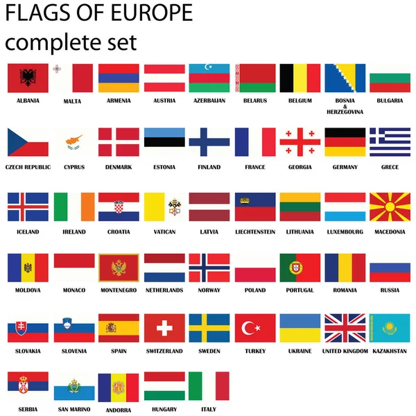 Σημαίες της Ευρώπης — Διανυσματικό Αρχείο