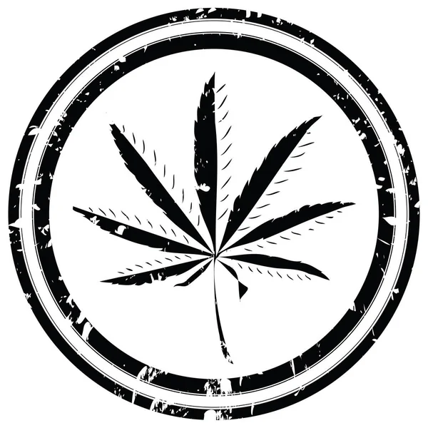 Marijuana stamp — Stock Vector