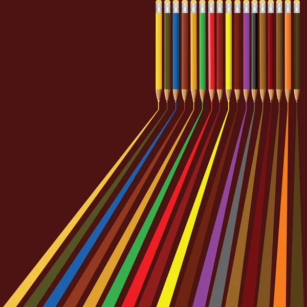 Colored pencils — Stock Vector