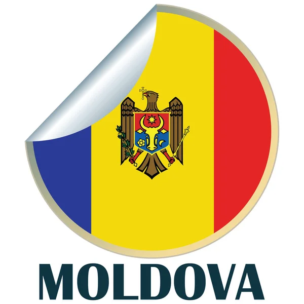 Молдова Стикер — стоковый вектор