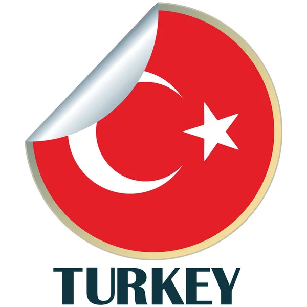 Turquia etiqueta — Vetor de Stock