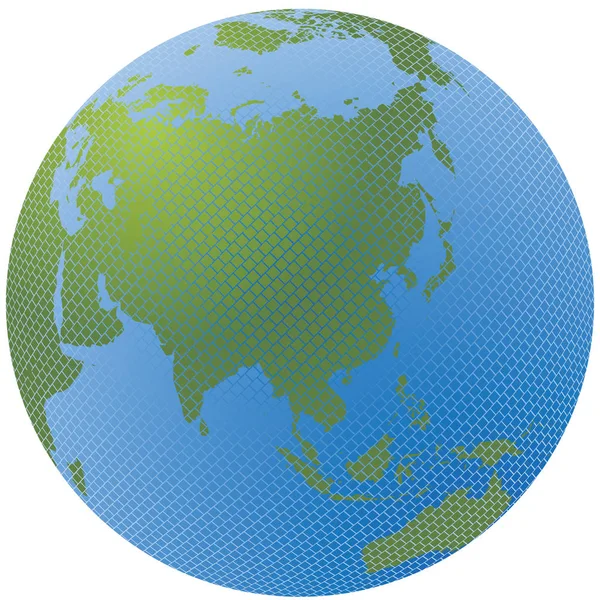 Globe mosaïque — Image vectorielle