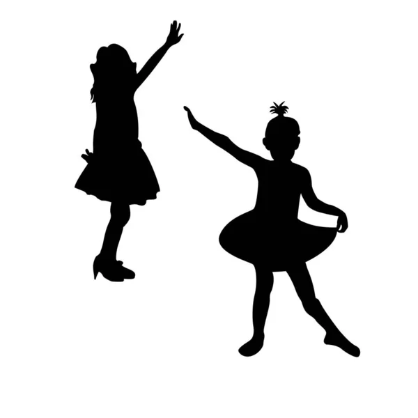 Chicas bailando — Vector de stock