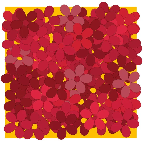 Flores rojas — Vector de stock