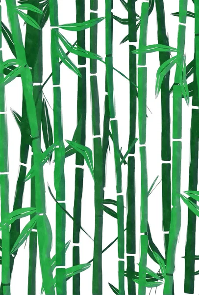 Aquarell-Bambus — Stockfoto