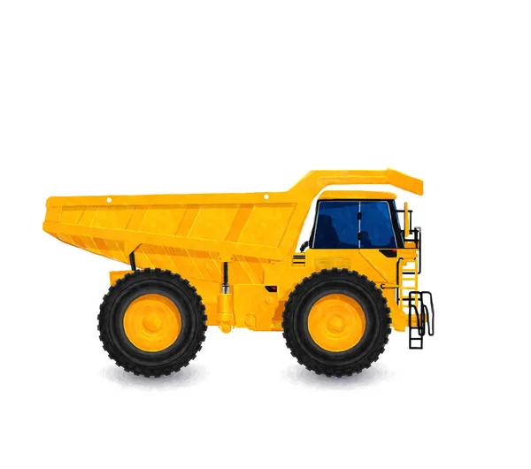 Aquarel dump truck — Stockfoto