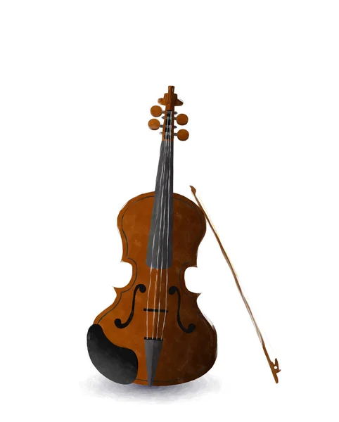 Акварельная скрипка — стоковое фото