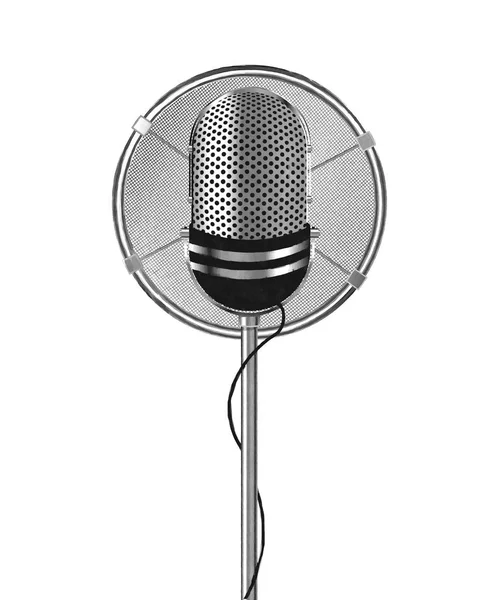 Watercolor microphone — Stock Photo, Image