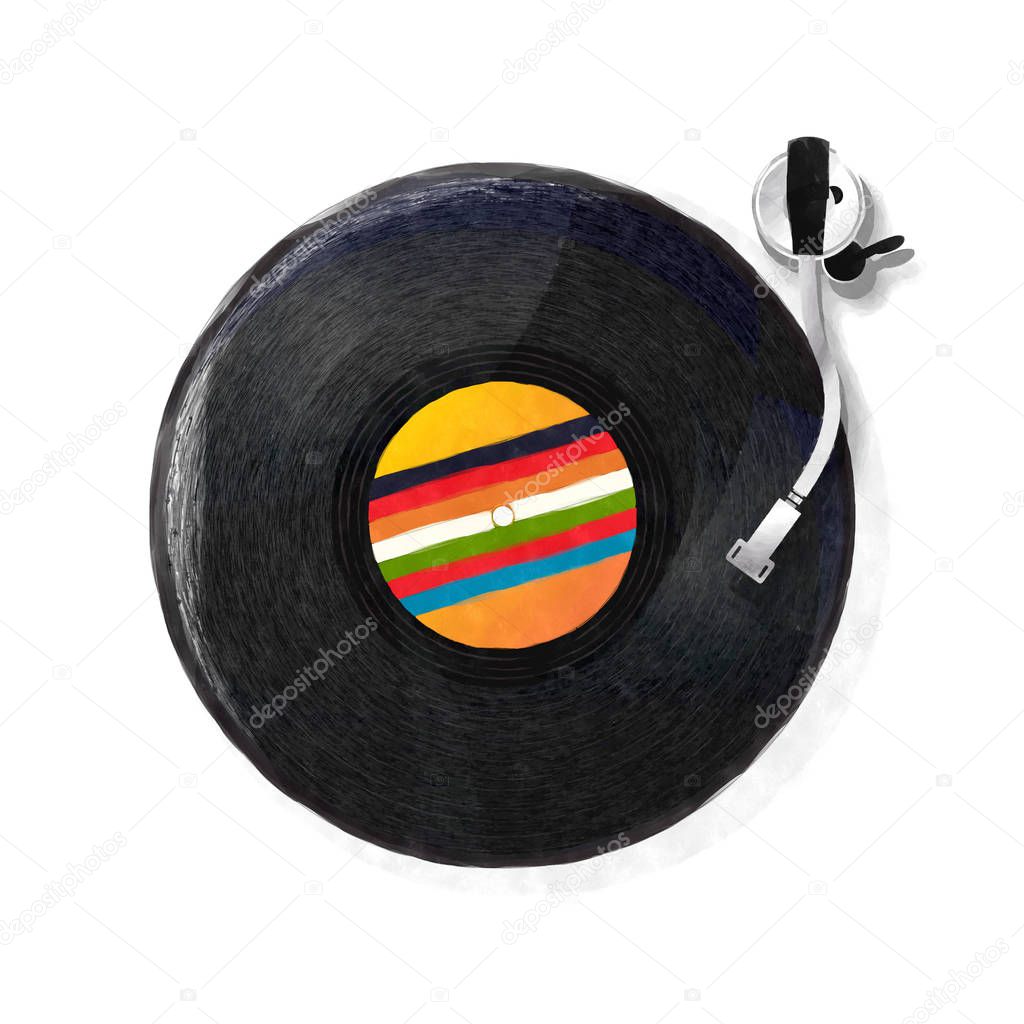 Watercolor turntable