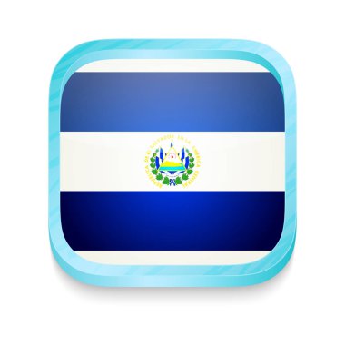 El Salvador bayrağıyla akıllı telefon düğmesi