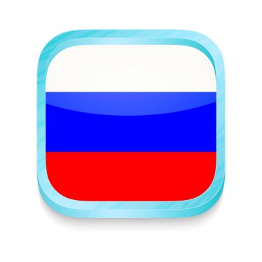 Rusya bayrağıyla akıllı telefon düğmesi