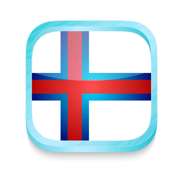 Botão de telefone inteligente com bandeira Faeroe Island —  Vetores de Stock