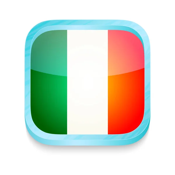 Botão de telefone inteligente com bandeira da Irlanda — Vetor de Stock