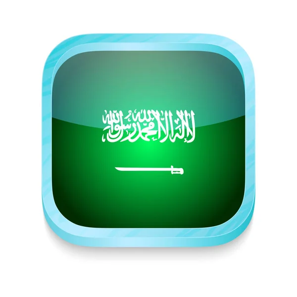 Smartphone-Taste mit Saudi-Arabien-Flagge — Stockvektor