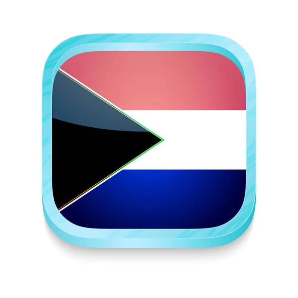 南アフリカ国旗付きスマートフォンボタン — ストックベクタ
