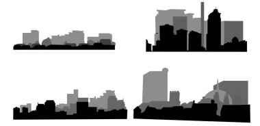 mimari simgeler koleksiyonu, silhouettes