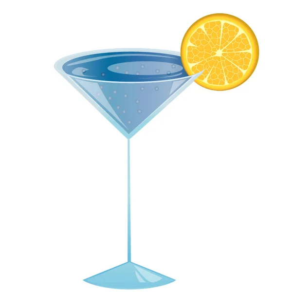 Cocktail au curaçao — Image vectorielle