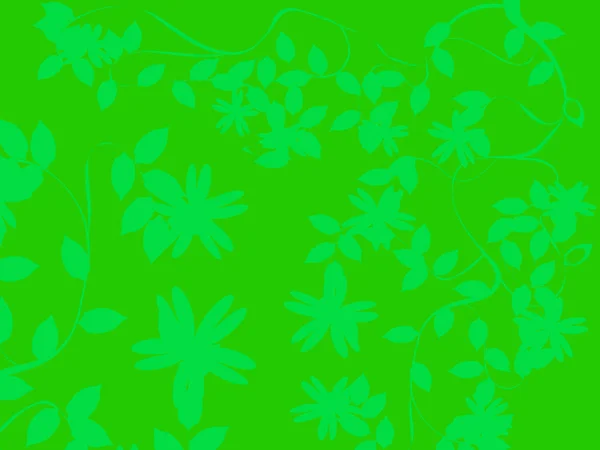 Grön blommig bakgrund — Stock vektor