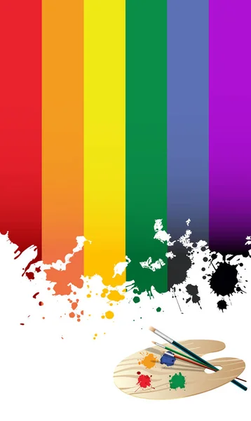 Bandiera arcobaleno — Vettoriale Stock