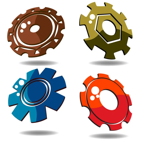 3d gears — Stock Vector