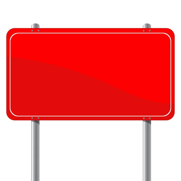 Panneau d'affichage rouge — Image vectorielle