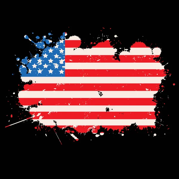 Etats-Unis drapeau grunge — Image vectorielle