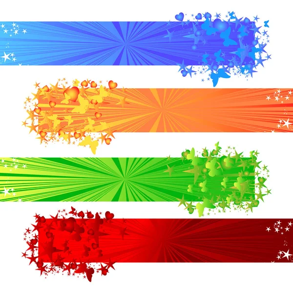 Multicolor banners — Stock vektor