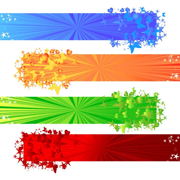 Banderas multicolores — Archivo Imágenes Vectoriales