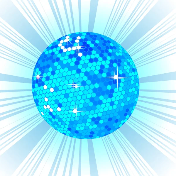 Fond de balle disco bleu — Image vectorielle