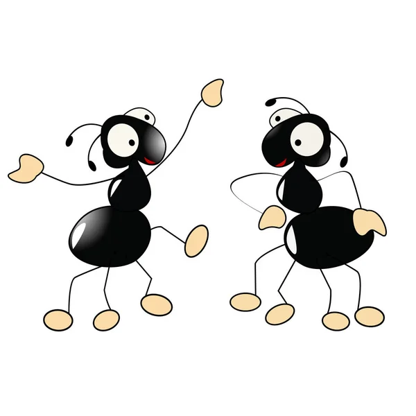 Hormigas bailando — Vector de stock