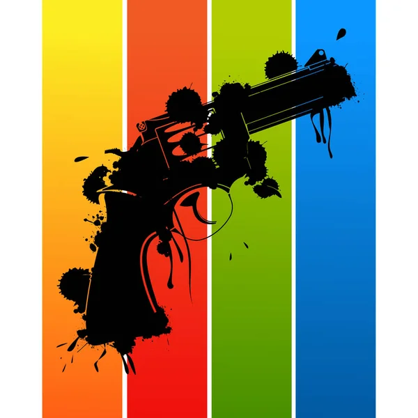 Pistolet grunge — Image vectorielle
