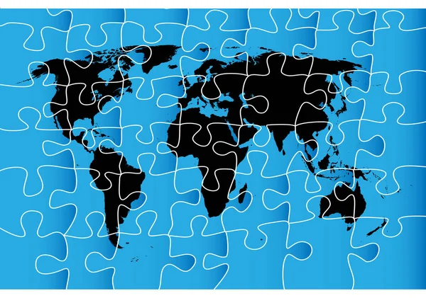 Світова карта головоломки — стоковий вектор