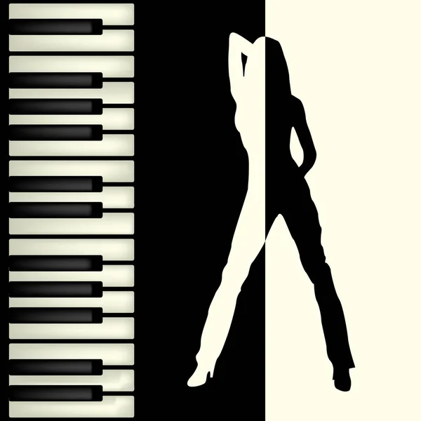 Piyano bar broşürü — Stok Vektör