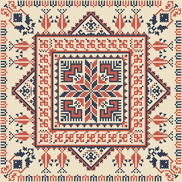 パレスチナ刺繍パターン 91 — ストックベクタ
