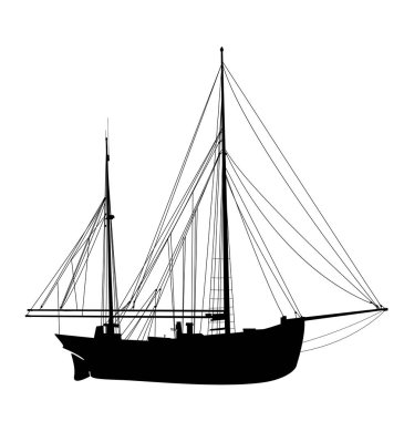 Yelkenli yat silueti 3