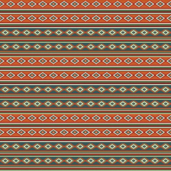 アメリカインディアン刺繍パターン5 — ストックベクタ