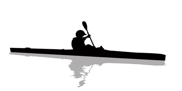 Atleta de Kayak — Vector de stock