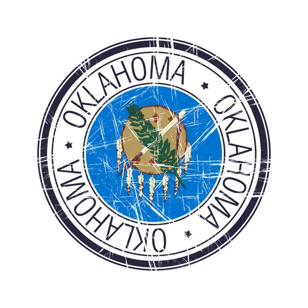 Timbre en caoutchouc Oklahoma — Image vectorielle