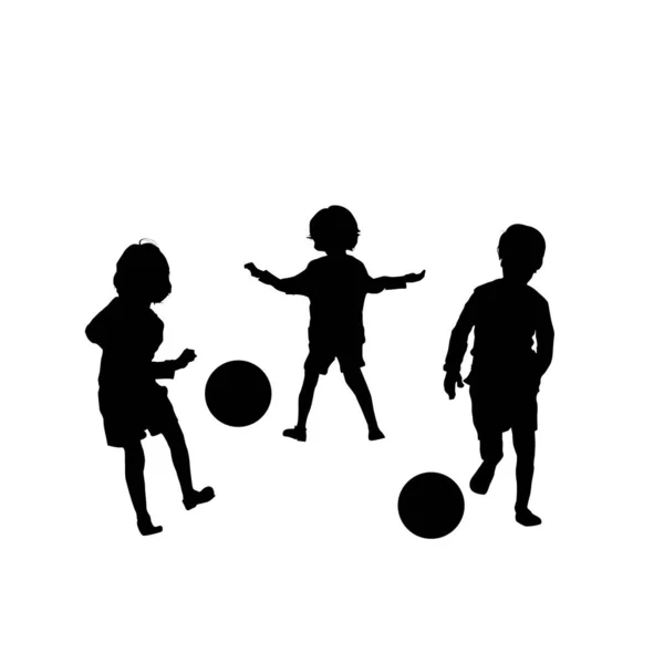 Vektorkinder beim Fußball — Stockvektor