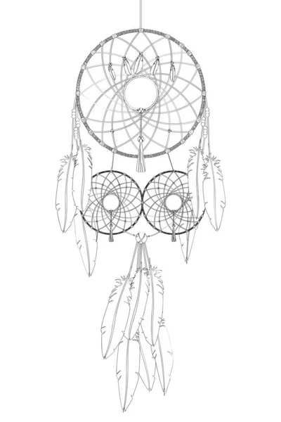 Szkic Dreamcatcher 4 — Wektor stockowy