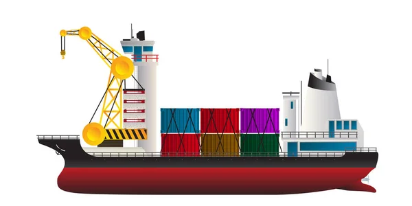 Containerfartyg — Stock vektor