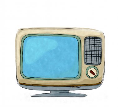 Suluboya retro tv seti