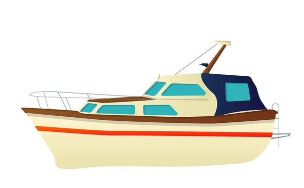 Yacht vettore, motoscafo — Vettoriale Stock