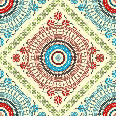 Romen vektör deseni geleneksel nakışlardan esinlenildi