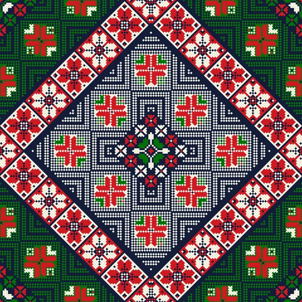 Rumänisches Vektormuster Inspiriert Von Traditioneller Stickerei — Stockvektor