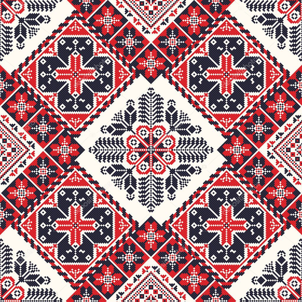 Romanian vector pattern inspired from traditional embroidery